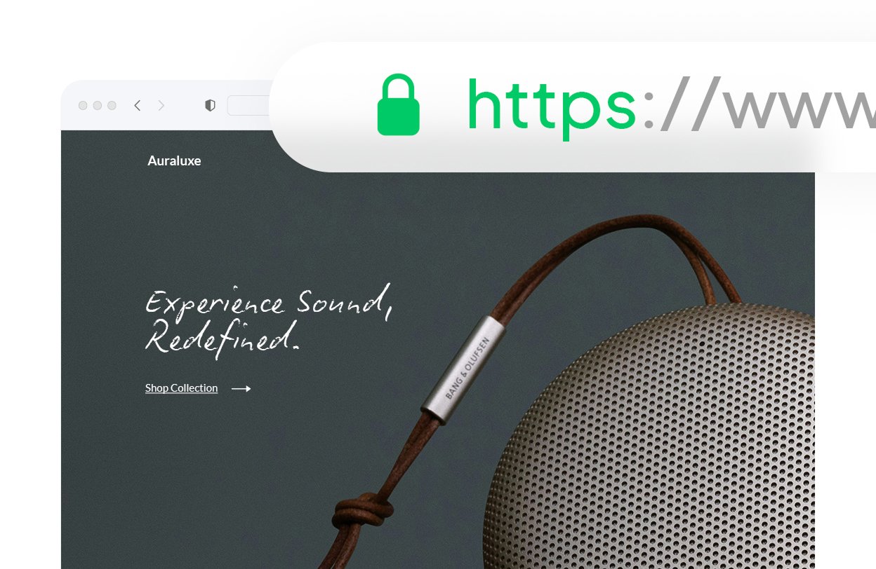 Website security and performance features.